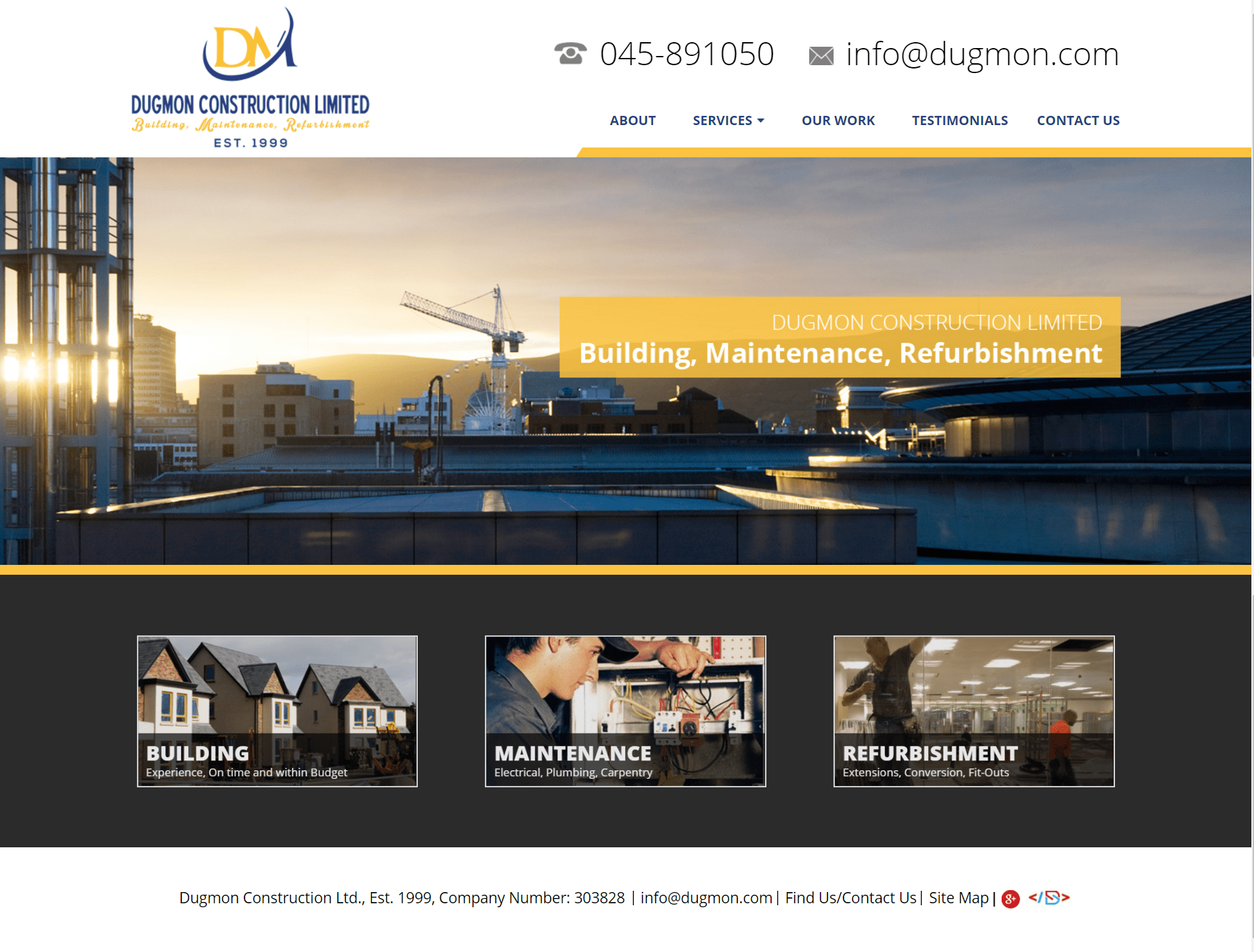 Construction Company Website, Building Contractors Company Website